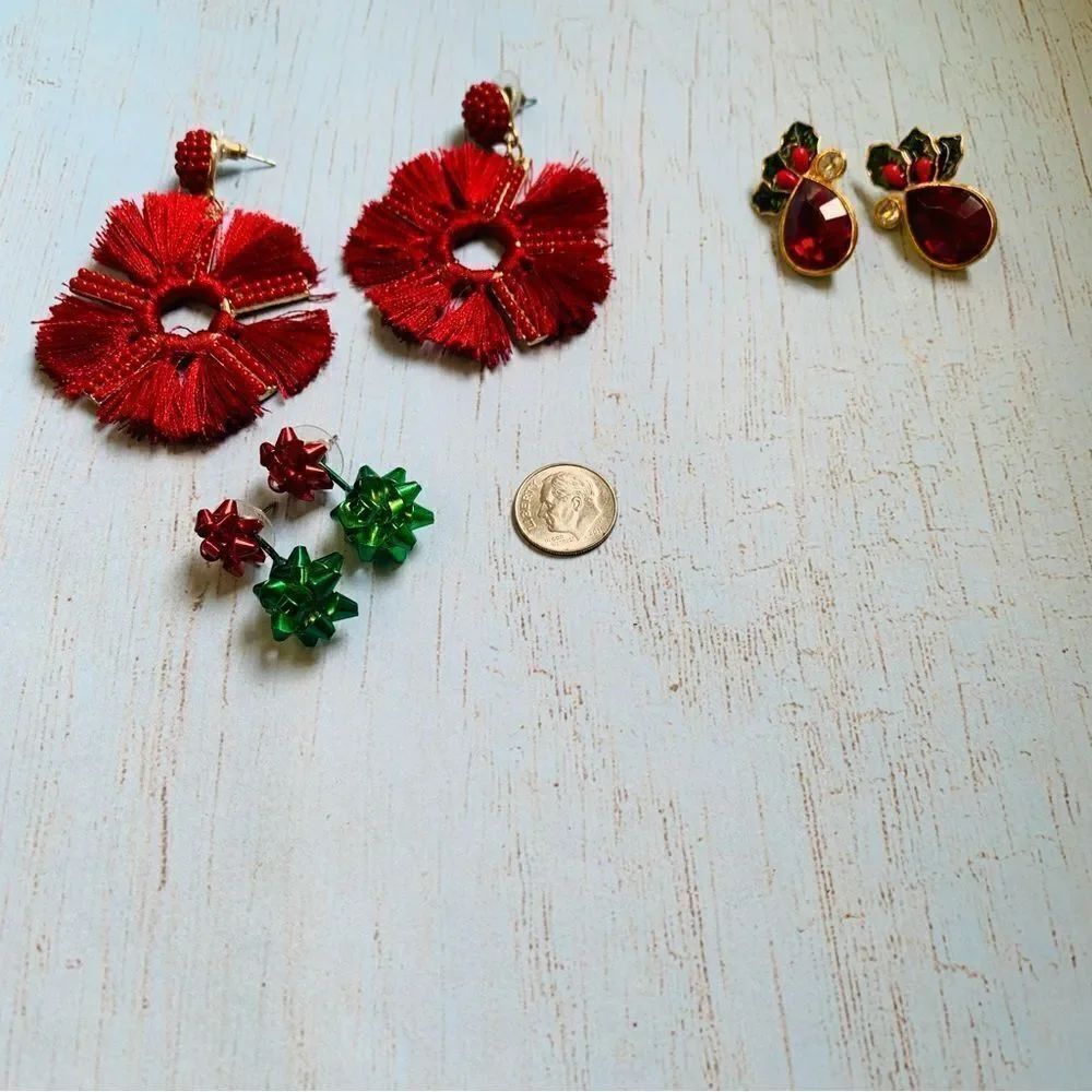 Red Green Holiday Earring Bundle